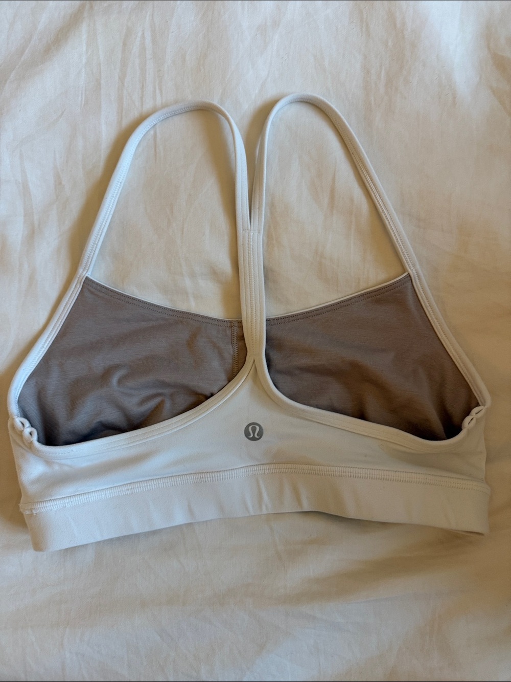 Lululemon Flow Y White Sports Bra